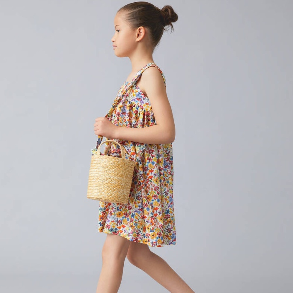 Il Gufo Gorgeous Multicolor Floral Dress made from Liberty London fabric size 4Y